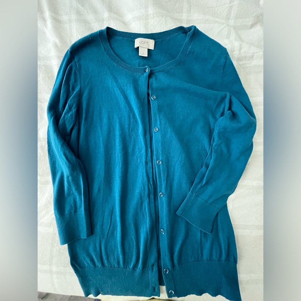 Loft cardigan rhinestone buttons size S